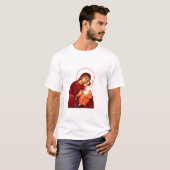 T-shirt Icône de baiser douce Mère de Dieu (Devant entier)