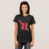 T-shirt Icône de baseball et de batte (Devant entier)