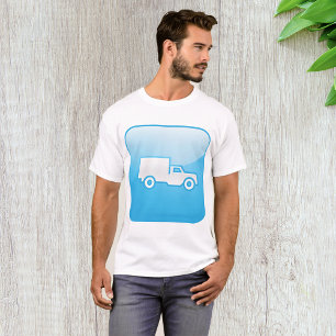 T-shirt Icône de camion de livraison bleu Logistique Expéd