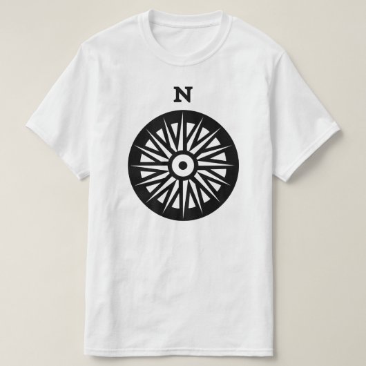 T-shirt icône de compas (Design devant)