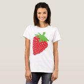 T-shirt icône de fraise rouge (Devant entier)
