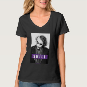 T-shirt Icône de Joker Souriant Vilain Chevalier Noir Icon