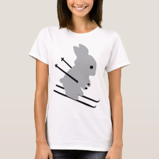 T-shirt icône de lapin de ski