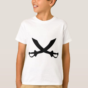 T-shirt icône de l'épée de sabre pirate