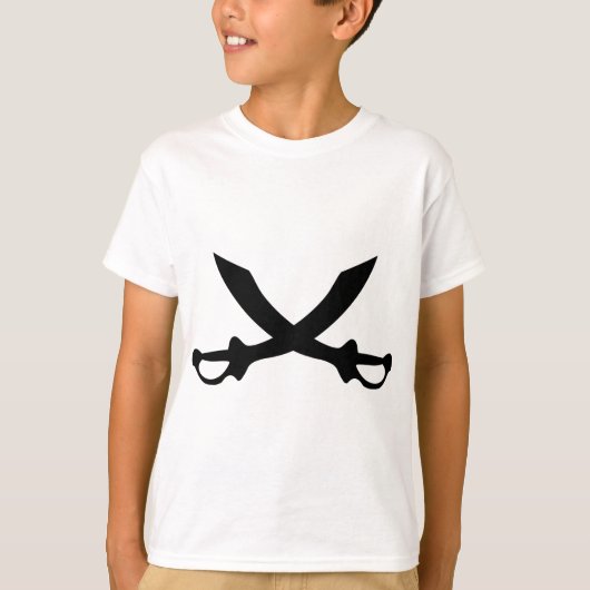 T-shirt icône de l'épée de sabre pirate (Devant)