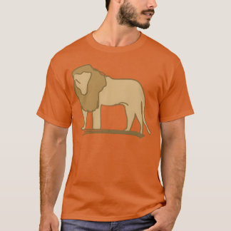 T-shirt Icône de lion animal prédateur famille marron