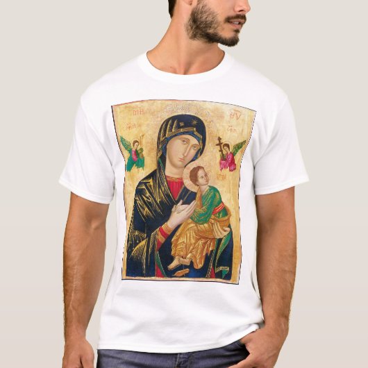 T-shirt Icône de Marie avec Jésus (Devant)