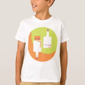 T-shirt Icône de prise USB (Devant)