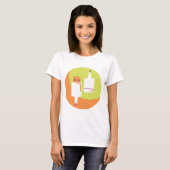 T-shirt Icône de prise USB (Devant entier)