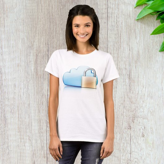 T-shirt Icône de stockage cloud sécurisé avec cadenas
