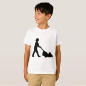 T-shirt icône de tondeuse à gazon (Devant entier)