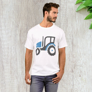 T-shirt Icône de tracteur agricole bleu et gris