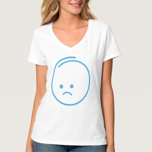 T-shirt Icône de Tristesse Minimaliste (Devant)