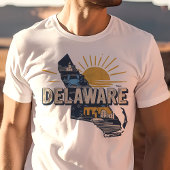 T-shirt Icône de voyage rétro Delaware Graphique