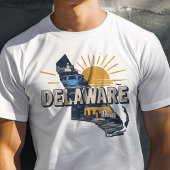 T-shirt Icône de voyage rétro Delaware Graphique