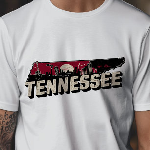 T-shirt Icône de voyage rétro graphique du Tennessee