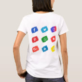 T-shirt icône des médias sociaux (Dos)