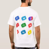 T-shirt icône des médias sociaux (Dos)