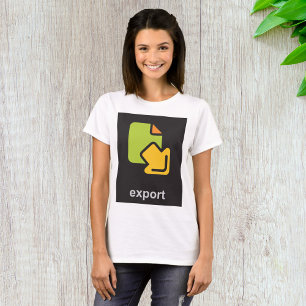 T-shirt Icône d'exportation Tech Fichier de données numéri