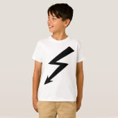 T-shirt icône flash noir (Devant entier)