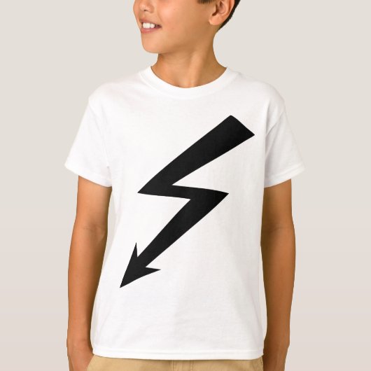 T-shirt icône flash noir (Devant)