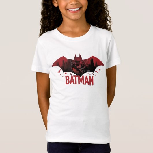 T-Shirt Icône gotham de Batman Crimson (Devant)