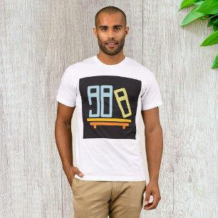 T-shirt Icône Graphique de Bibliothèque Minimaliste