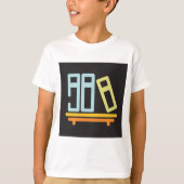 T-shirt Icône graphique minimaliste de bibliothèque (Devant)