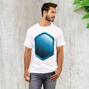 T-shirt Icône hexagonale bleue brillante Géométrique moder