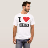 T-shirt Icône J'aime les week-ends (Devant entier)