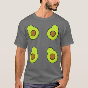 T-shirt Icône mini mignonne Avocado sur vert