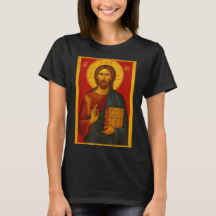 T-shirt Icône orthodoxe de Jésus-Christ Pantocrator 