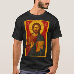 T-shirt Icône orthodoxe de Jésus-Christ Pantocrator 