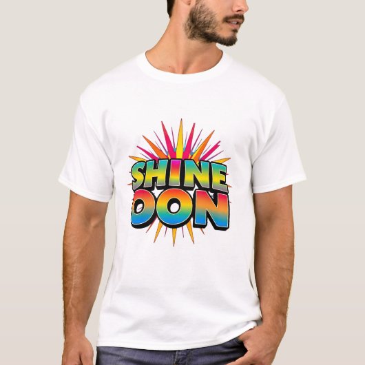 T-shirt Icône Retro Rainbow Starburst Tee (Devant)