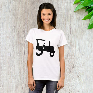T-shirt Icône vintage Tracteur Silhouette Farm Equipment
