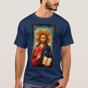 T-shirt icone xc nika Jésus Christ le pentocrateur orthd