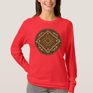 T-shirt Icônes d'action de grâce Chemise noire femme