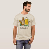 T-shirt Icônes de bière (Devant entier)