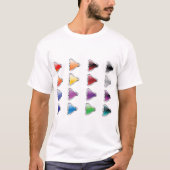 T-shirt Icônes de boutons colorés (Devant)