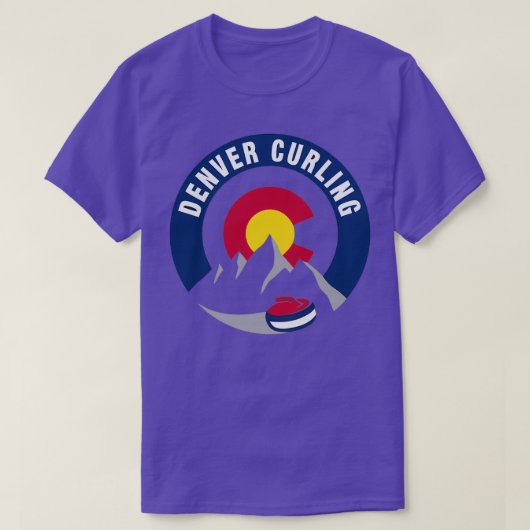 T-shirt Icônes de curling Denver (Design devant)