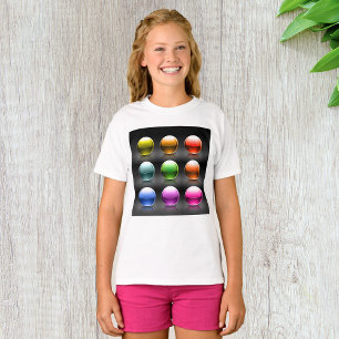 T-shirt Icônes de la sphère colorée brillante Boules Abstr