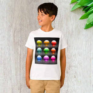 T-shirt Icônes de la sphère colorée brillante Boules Abstr