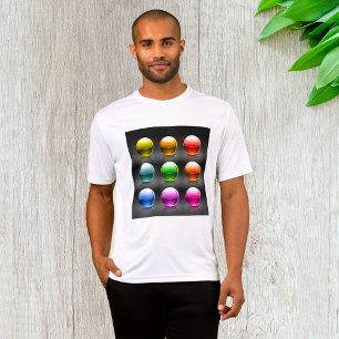T-shirt Icônes de la sphère colorée brillante Boules Abstr