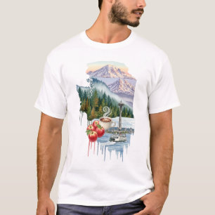 T-shirt Icônes de l'État de Washington Unisex Tee