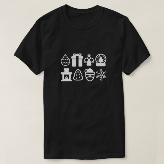 T-shirt Icônes de Noël (Design devant)