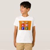 T-shirt Icônes de pose de yoga (Devant entier)