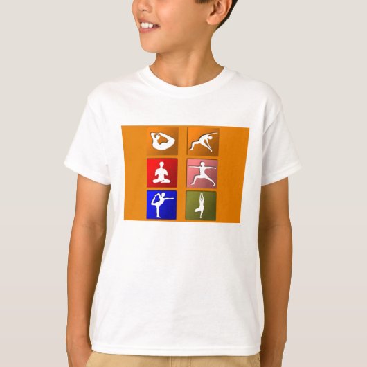 T-shirt Icônes de pose de yoga (Devant)