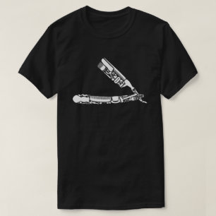 T-shirt icônes de rasoir de coiffeur