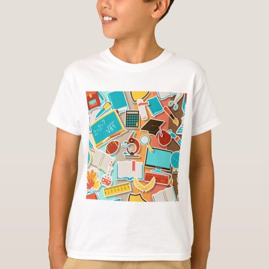T-shirt Icônes d'équipement scolaire (Devant)