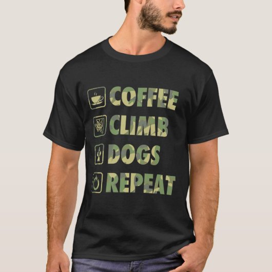 T-shirt Icônes simples de base de la vie de grimpeur de ca (Devant)